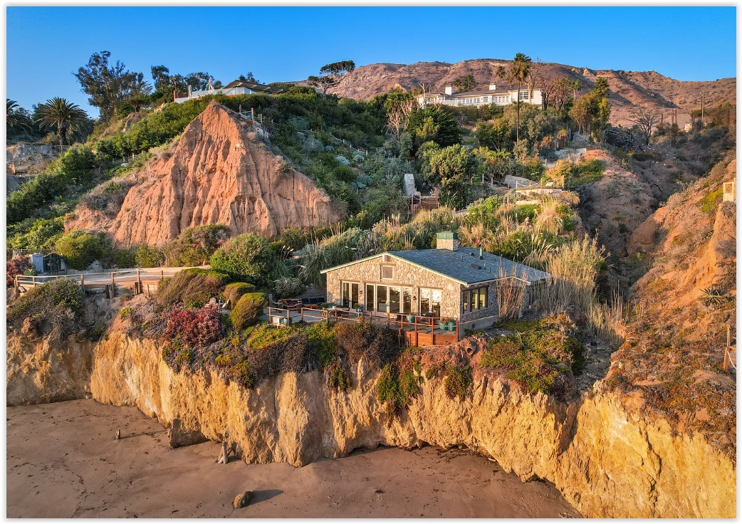 Private guest cottage offering additional accommodations at an elegant Malibu estate.