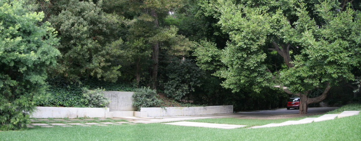 Private wooded grounds surrounding the Brentwood estate