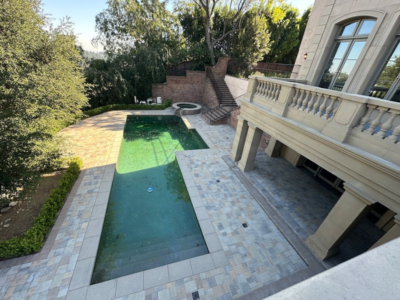 Resort-Style Swimming Pool at Luxury Pasadena Estate